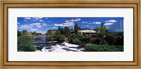 Framed Imax Theater with Spokane Falls, Spokane, Washington State, USA Print