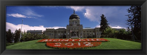 Framed Formal garden in front of a government building, State Capitol Building, Helena, Montana, USA Print