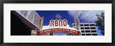 Framed Reno Arch, Reno, Nevada Print