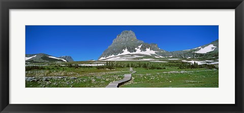 Framed Hidden Lake Nature Trail at US Glacier National Park, Montana, USA Print