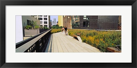 Framed Walkway in a linear park, High Line, New York City, New York State, USA Print