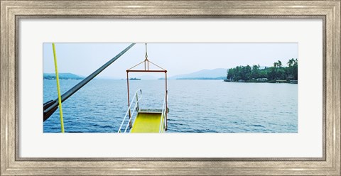 Framed Lake George viewed from a steamboat, New York State, USA Print