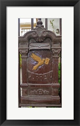 Framed Mailbox on a gate of a house, Rio De Janeiro, Brazil Print