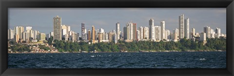 Framed Skyscrapers at the waterfront, Salvador, Brazil Print