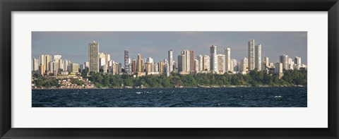 Framed Skyscrapers at the waterfront, Salvador, Brazil Print