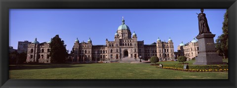 Framed Facade of a parliament building, Victoria, Vancouver Island, British Columbia, Canada Print