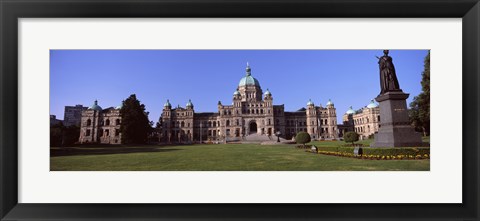 Framed Facade of a parliament building, Victoria, Vancouver Island, British Columbia, Canada Print