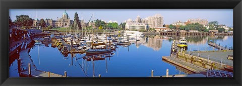 Framed Buildings at the waterfront, Inner Harbor, Victoria, Vancouver Island, British Columbia, Canada Print