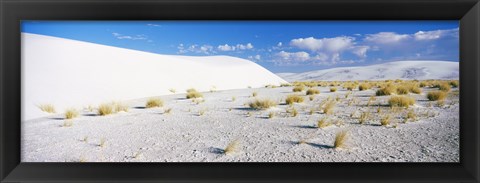 Framed White Sands and Blue Sky, New Mexico Print