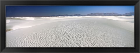 Framed White Sands with Mountains in the Distance, New Mexico Print