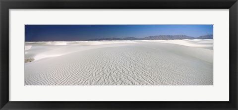 Framed White Sands with Mountains in the Distance, New Mexico Print