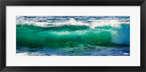 Framed Wave splashing on the beach, Todos Santos, Baja California Sur, Mexico Print