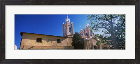 Framed Low angle view of a church, San Felipe de Neri Church, Old Town, Albuquerque, New Mexico, USA Print