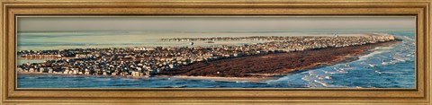 Framed View across the inlet to an island city Brigantine from Atlantic City, Atlantic County, New Jersey, USA Print