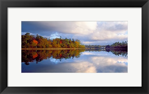 Framed Sunrise over river, Crac&#39;h, Morbihan, Brittany, France Print