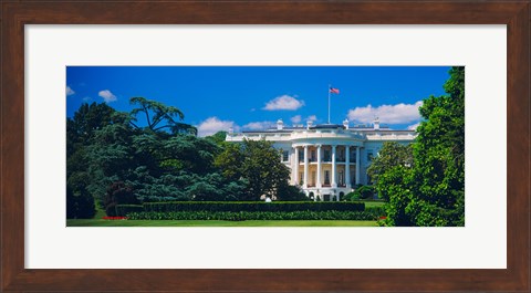 Framed Facade of a government building, White House, Washington DC Print