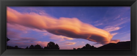 Framed Cumulus clouds in the sky at dusk, Paso Robles, San Luis Obispo County, California, USA Print