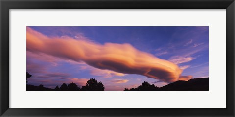 Framed Cumulus clouds in the sky at dusk, Paso Robles, San Luis Obispo County, California, USA Print