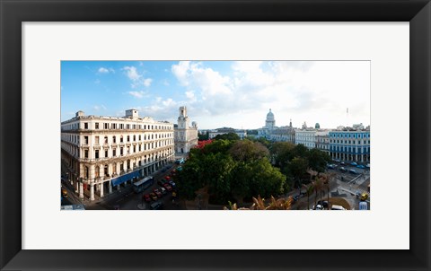 Framed State Capitol Building in a city, Parque Central, Havana, Cuba Print