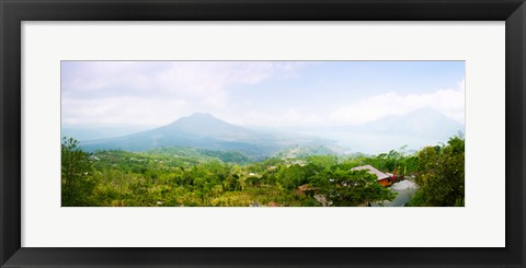 Framed Volcanos and Lake Batur, Kintamani, Bali, Indonesia Print