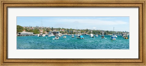 Framed Boats docked at Watsons Bay, Sydney, New South Wales, Australia Print