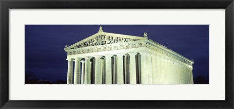 Framed Nashville Parthenon at night, Centennial Park, Nashville, Tennessee, USA Print