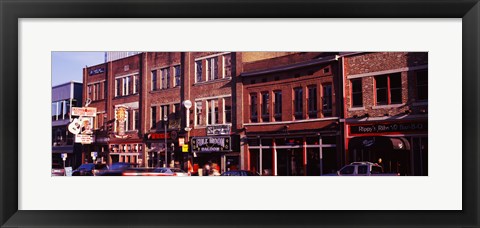 Framed Buildings along a street, Nashville, Tennessee, USA Print