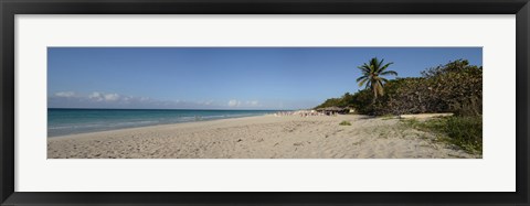 Framed Sandy beach, Varadero Beach, Varadero, Matanzas, Cuba Print