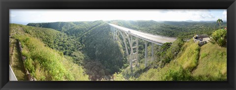 Framed High angle view of a bridge, El Puente de Bacunayagua, Matanzas, Cuba Print