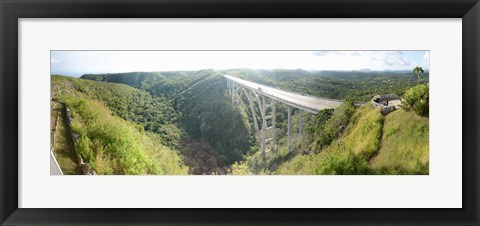 Framed High angle view of a bridge, El Puente de Bacunayagua, Matanzas, Cuba Print