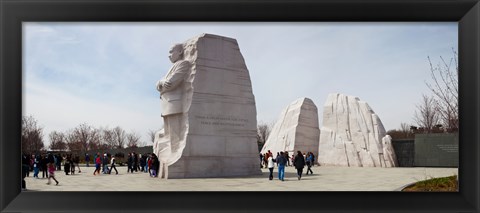 Framed People at Martin Luther King Jr. Memorial, West Potomac Park, The Mall, Washington DC, USA Print