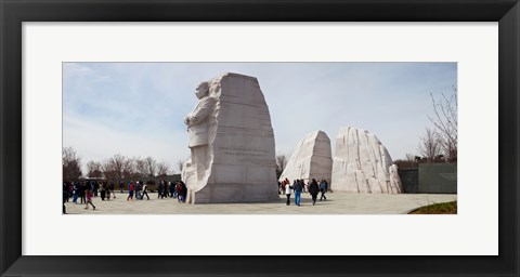 Framed People at Martin Luther King Jr. Memorial, West Potomac Park, The Mall, Washington DC, USA Print