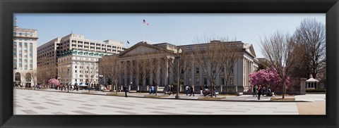 Framed North face of the U.S. Treasury Building at The Mall, Washington DC, USA Print