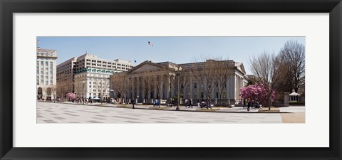 Framed North face of the U.S. Treasury Building at The Mall, Washington DC, USA Print