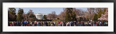 Framed Tourists in front of White House, Washington DC, USA Print