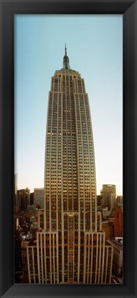 Framed Low angle view of the Empire State Building, Manhattan, New York City, New York State, USA Print