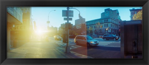 Framed Delancey Street at sunrise, Lower East Side, Manhattan, New York City, New York State, USA Print