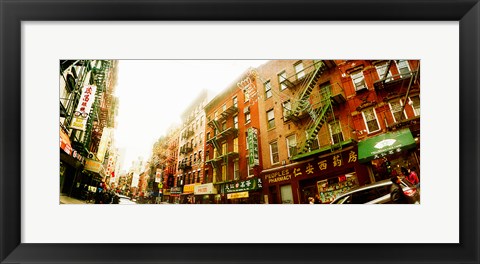 Framed Buildings along the street, Chinatown, Manhattan, New York City, New York State, USA Print