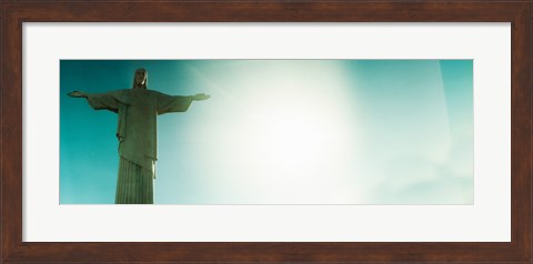 Framed Low angle view of Christ The Redeemer, Corcovado, Rio de Janeiro, Brazil Print