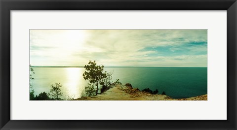 Framed Sunset over the ocean, Morro De Sao Paulo, Tinhare, Cairu, Bahia, Brazil Print