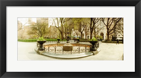 Framed Fountain in Madison Square Park in the spring, Manhattan, New York City, New York State, USA Print