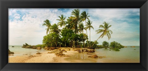 Framed Palm Trees in Morro De Sao Paulo, Brazil Print