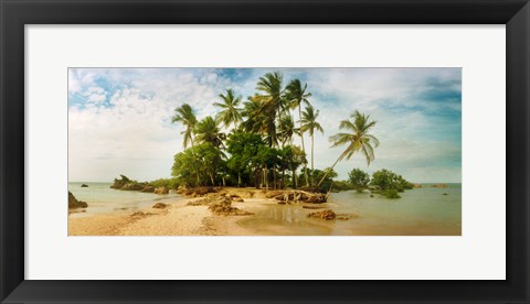 Framed Palm Trees in Morro De Sao Paulo, Brazil Print