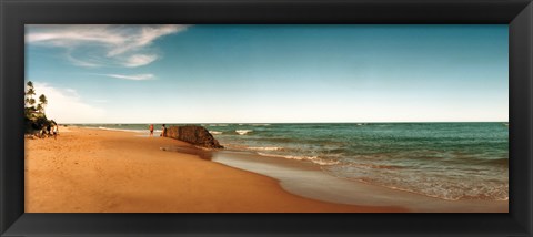 Framed Beach, Morro De Sao Paulo, Tinhare, Cairu, Bahia, Brazil Print