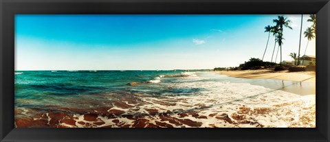 Framed Surf on the beach, Morro De Sao Paulo, Tinhare, Cairu, Bahia, Brazil Print