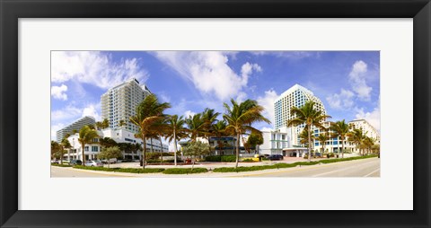 Framed Hotel in a city, Fort Lauderdale, Florida, USA Print