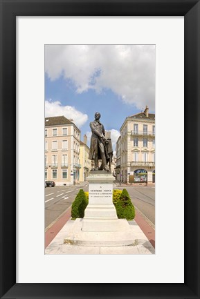 Framed Nicephore Niepce Statue, Chalon-Sur-Saone, Burgundy, France Print