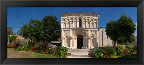 Framed Facade of a Roman church, Echillais, Charente-Maritime, Poitou-Charentes, France Print