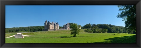 Framed Castle on a hill, Chateau de Montpoupon, Indre-Et-Loire, Pays-De-La-Loire, Touraine, France Print