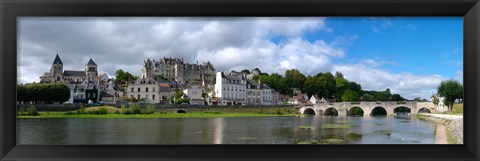 Framed Castle on a hill, Saint Aignan, Loire-Et-Cher, Loire Valley, France Print